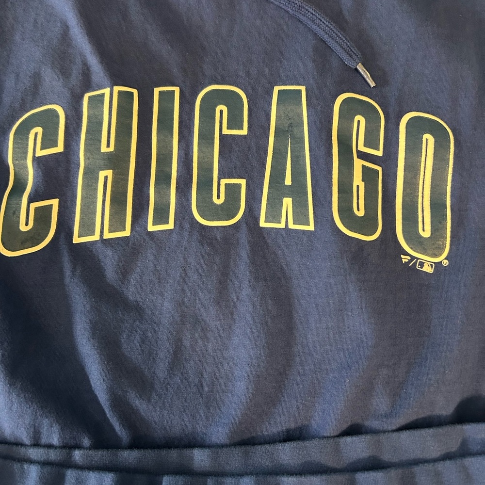 Fanatics‎ Chicago Cubs Blue Hoodie with Yellow Logo-Sleeveless 5XL